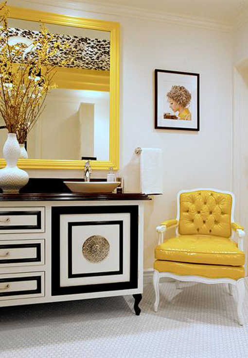 Try adding a bright, bold chair in an unexpected place.