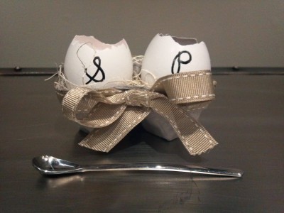Eggshell Salt and Pepper Servers as seen on the NBC 10 Show and NBC Baltimore