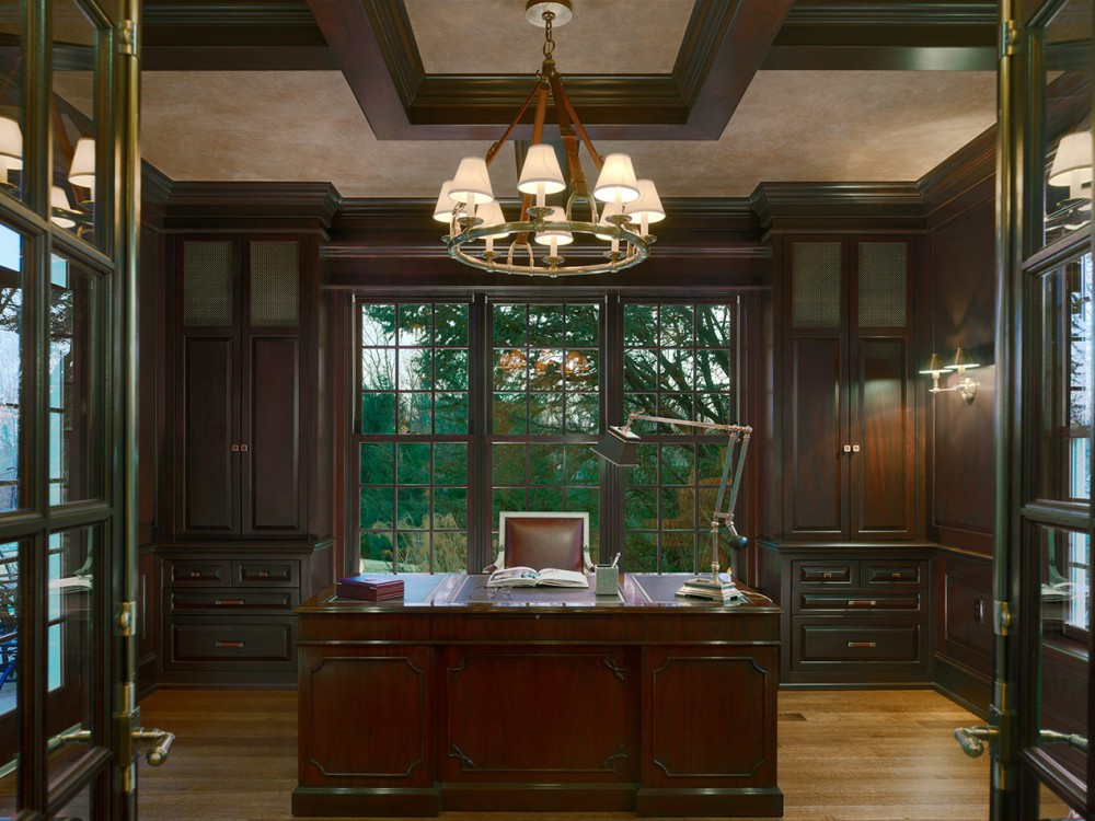 Wood Paneled Library